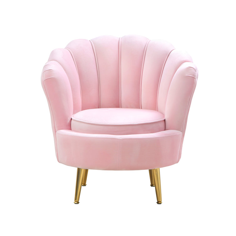 Pink scallop online chair